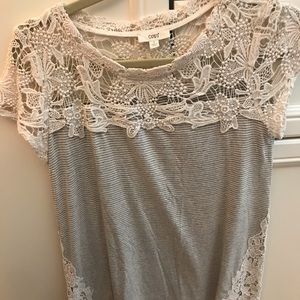 Oddy brand lace and striped top size s